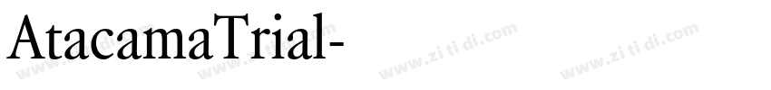 AtacamaTrial字体转换