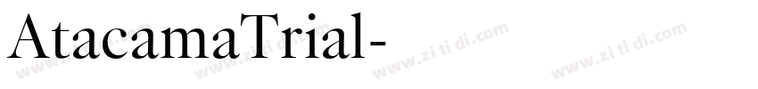 AtacamaTrial字体转换