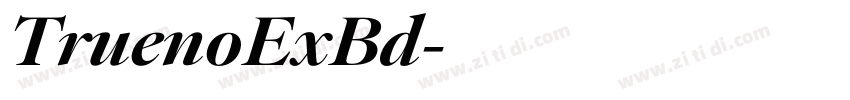 TruenoExBd字体转换
