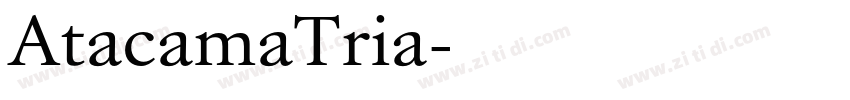AtacamaTria字体转换