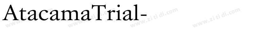 AtacamaTrial字体转换