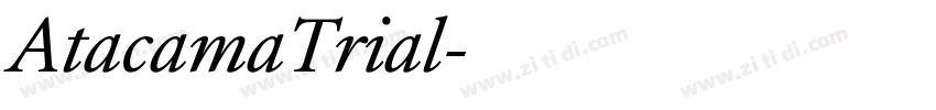 AtacamaTrial字体转换