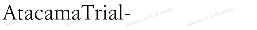 AtacamaTrial字体转换