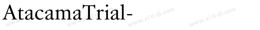 AtacamaTrial字体转换