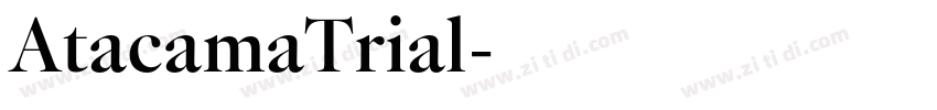 AtacamaTrial字体转换