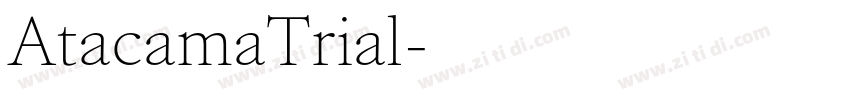 AtacamaTrial字体转换