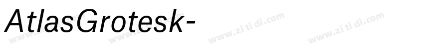 AtlasGrotesk字体转换