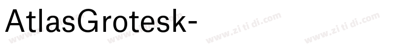 AtlasGrotesk字体转换