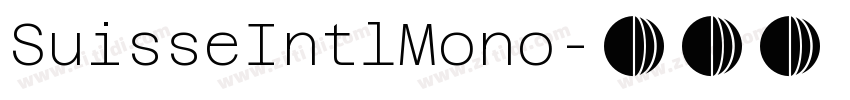 SuisseIntlMono字体转换