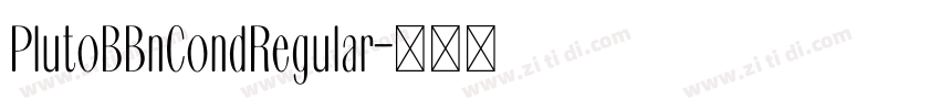 PlutoBBnCondRegular字体转换