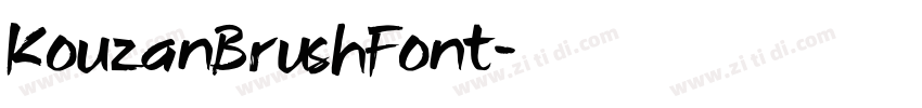 KouzanBrushFont字体转换 KouzanBrushFont字体转换