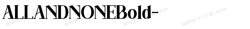 ALLANDNONEBold字体转换