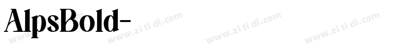 AlpsBold字体转换