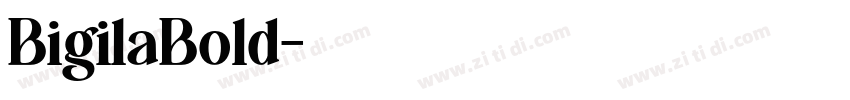 BigilaBold字体转换