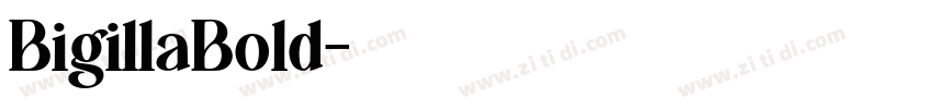 BigillaBold字体转换 BigillaBold字体转换