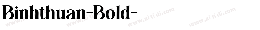 Binhthuan-Bold字体转换