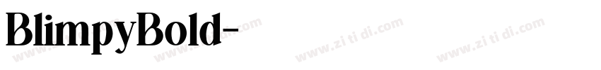 BlimpyBold字体转换