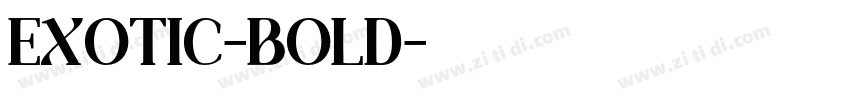 EXOTIC-BOLD字体转换