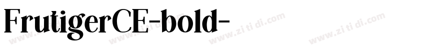 FrutigerCE-bold字体转换