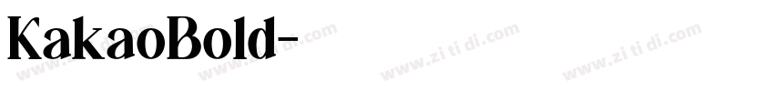 KakaoBold字体转换