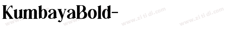 KumbayaBold字体转换