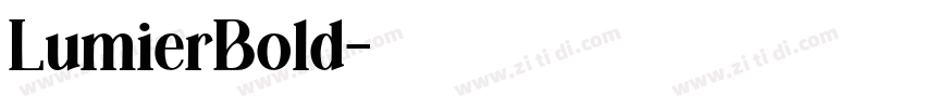 LumierBold字体转换