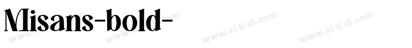 Misans-bold字体转换