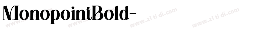 MonopointBold字体转换