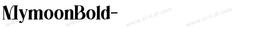 MymoonBold字体转换