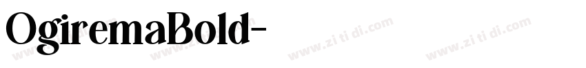 OgiremaBold字体转换
