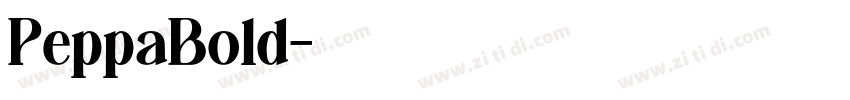 PeppaBold字体转换