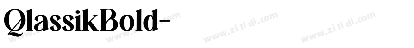 QlassikBold字体转换