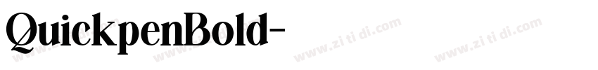 QuickpenBold字体转换