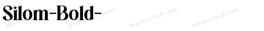 Silom-Bold字体转换