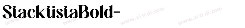 StacktistaBold字体转换