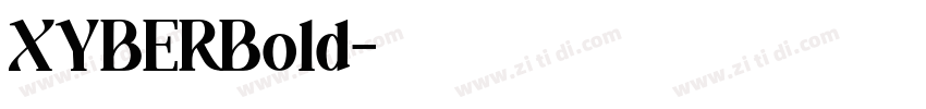 XYBERBold字体转换