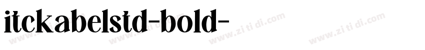 itckabelstd-bold字体转换