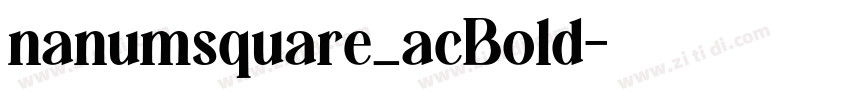 nanumsquare_acBold字体转换 nanumsquare_acBold字体转换