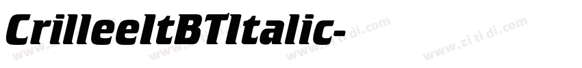 CrilleeItBTItalic字体转换