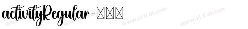 activityRegular字体转换