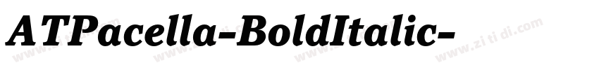 ATPacella-BoldItalic字体转换
