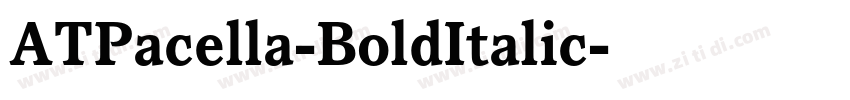 ATPacella-BoldItalic字体转换