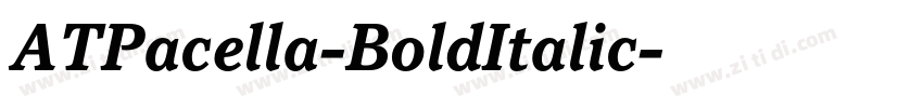 ATPacella-BoldItalic字体转换