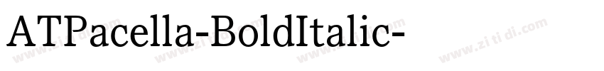 ATPacella-BoldItalic字体转换