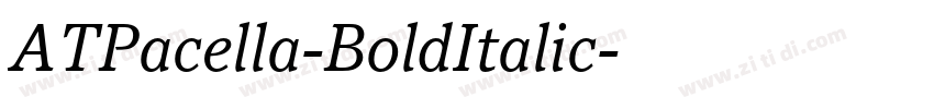 ATPacella-BoldItalic字体转换