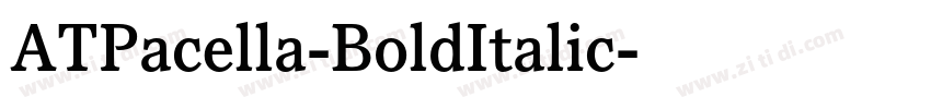 ATPacella-BoldItalic字体转换