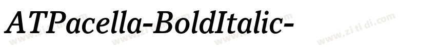 ATPacella-BoldItalic字体转换