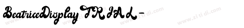 BeatriceDisplayTRIAL字体转换