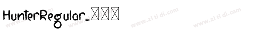 HunterRegular字体转换