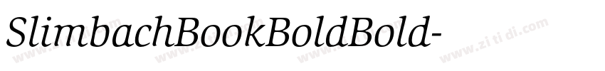 SlimbachBookBoldBold字体转换